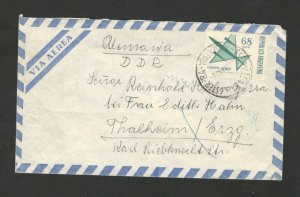 ARGENTINA TO DDR -GERMANY - AIRMAIL LETTER-PLANE -1969.