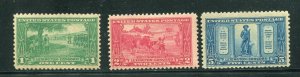 SC# 617 - 619  LEXINGTON-CONCORD Set 1925 MNH