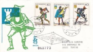 San Marino 1973 San Marino Crossbow Tournament Victory FDC special cancel VGC