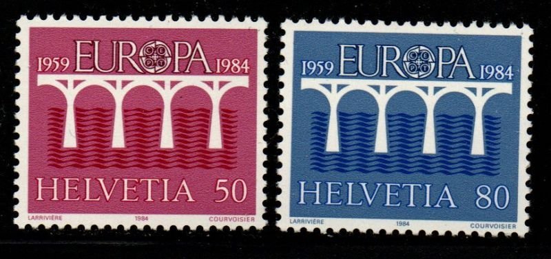 Switzerland Sc  747-748 1984 Europa stamp set mint NH