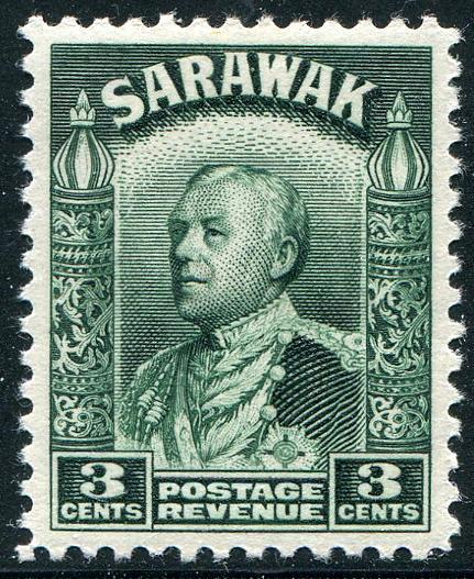 HERRICKSTAMP SARAWAK Sc.# 113 King George VI Key 3¢ Stamp Mint NH