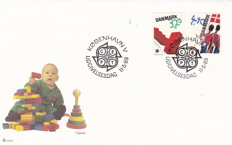 Denmark 1989 Europa Children's Toys..Child.. Europe At Play First Day Cover