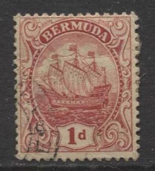 Bermuda - Scott 83 - Caravel - 1928 - FU- Single 1d Stamp