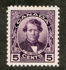 Canada 1927 Sc #146 - 5¢ Thomas McGee - Historical Issue - MH Stamp Cv $6