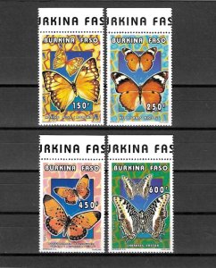 BURKINA FASO 1996 BUTTERFLIES MNH