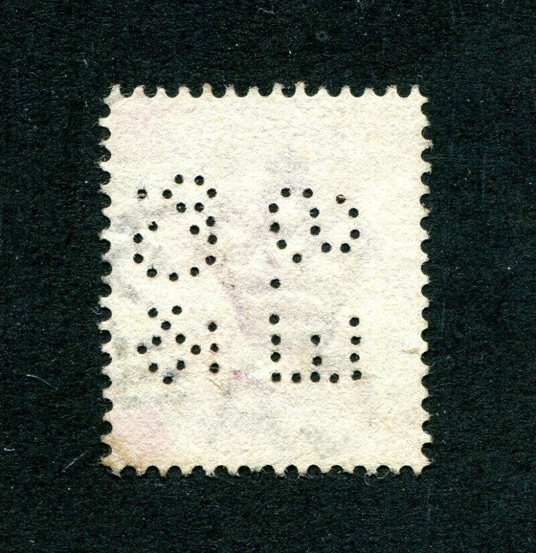 x557 - HONG KONG Sc# 36a QV 2c Fine used. PERFIN ES&Co