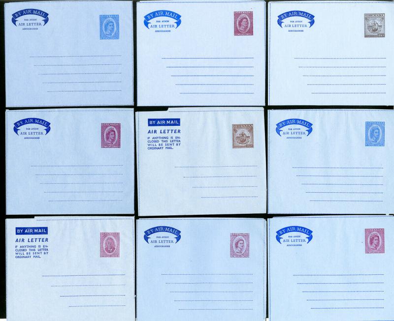 Grenada British Air Letter Collection Lot of 12
