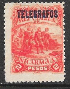 Nicaragua YT TE23: 2p Columbus looks out for land Overprint, unused, NG, F