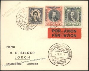 Chile 1932 Graf Zeppelin 5th South America Flight SAF 274C Cover  PANAGRA 110731