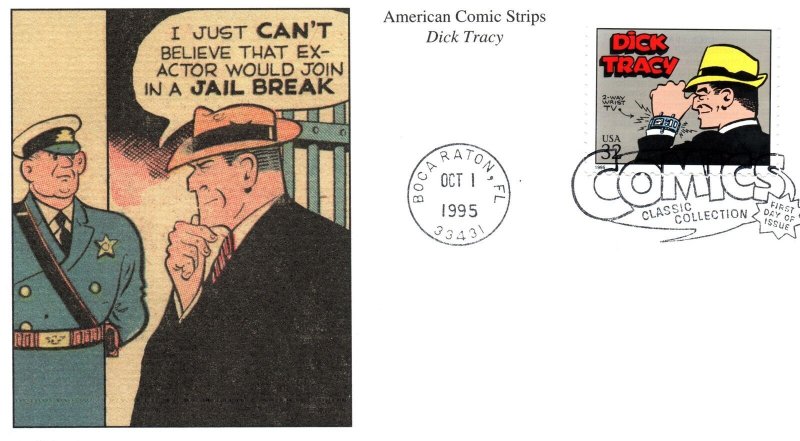 US TOPICAL CACHETED FIRST DAY COVER SET - 12 ASSORTED CLASSIC COMICS (1995)