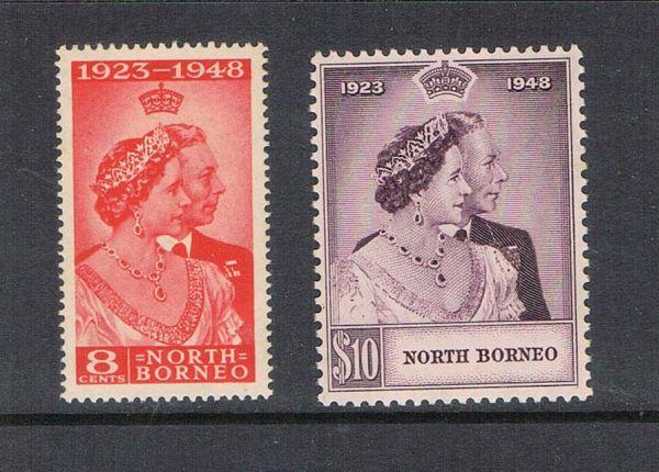 North Borneo 1948 SG 350-351 Silver Weeding set of 2 MNH