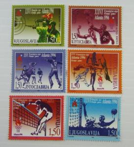 Yukoslavia SC # 2328-2333 Atlanta 1996 Olympics MNH stamp set