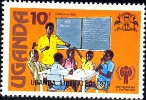 Intl. Iear of the Child, Teacher & Pupils, Uganda SC#226 MNH