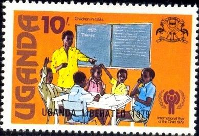 Intl. Iear of the Child, Teacher & Pupils, Uganda SC#226 MNH