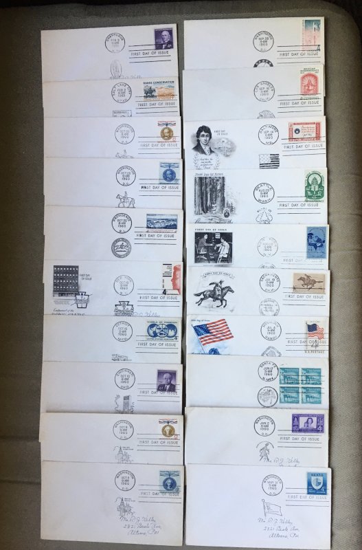 US FDCs Collection 1959-67 - 130+ different.