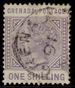 GRENADA QV SG36, 1s pale violet, FINE USED. Cat £75. CDS