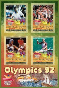 Stamps. Olympic Games 1992 in Moscow 2023 year 1+1 sheets perf Guinea Bissau