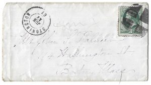 Stonington, Connecticut to Boston, Massachusetts Cover Double Circle Date Stamp