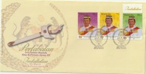 Malaysia 2002 Installation of The King XII FDC SG#1072-1074