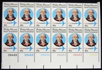 US Stamp #C98 MNH - Philip Mazzei Plate Block of 12