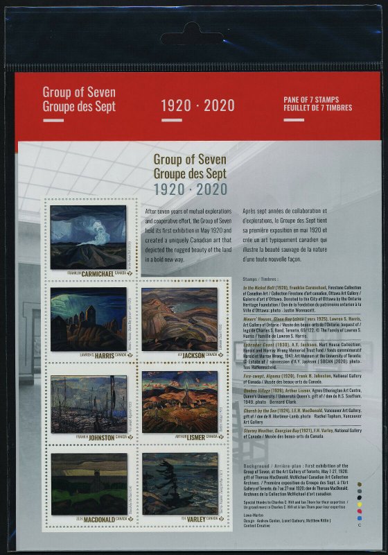 Canada 3242 s/s in Pack MNH - Group of Seven, Paintings, Art