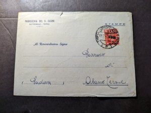 1949 British Occupied Libya BMA Tripolitania Overprint Cover to Abano Italy