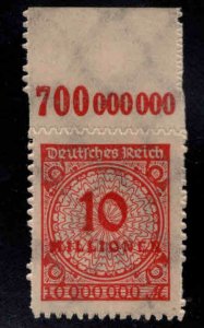 Germany Scott 301 MNH** hyper inflation stamp top margin single