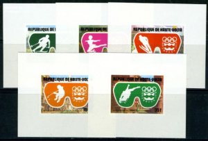 Upper Volta 1975, Winter Olympic Games 5 s/s imperforated, MNH