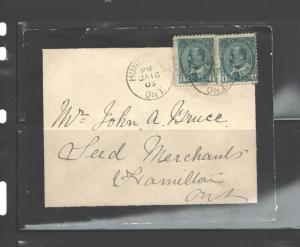 CANADA 1905 MOURNING COVER HAMILTON - Jan.16,1905PAY IN Cnd$$