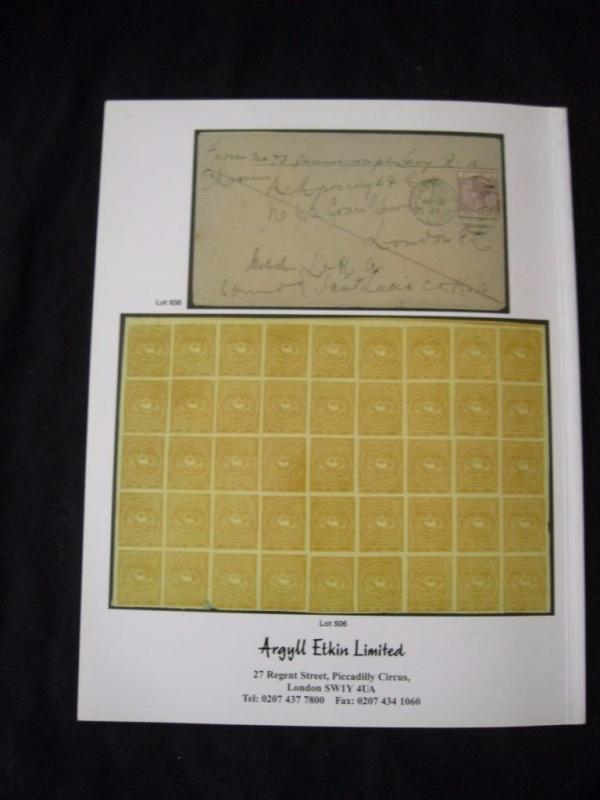 ARGYLL ETKIN AUCTION CATALOGUE 2007 with TANGANYIKA 'CRUTTWELL' HONK KONG 'TODD'