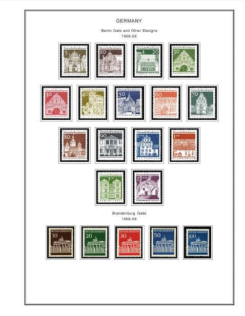 COLOR PRINTED GERMANY 1949-2010 STAMP ALBUM PAGES (269 illustrated pages)