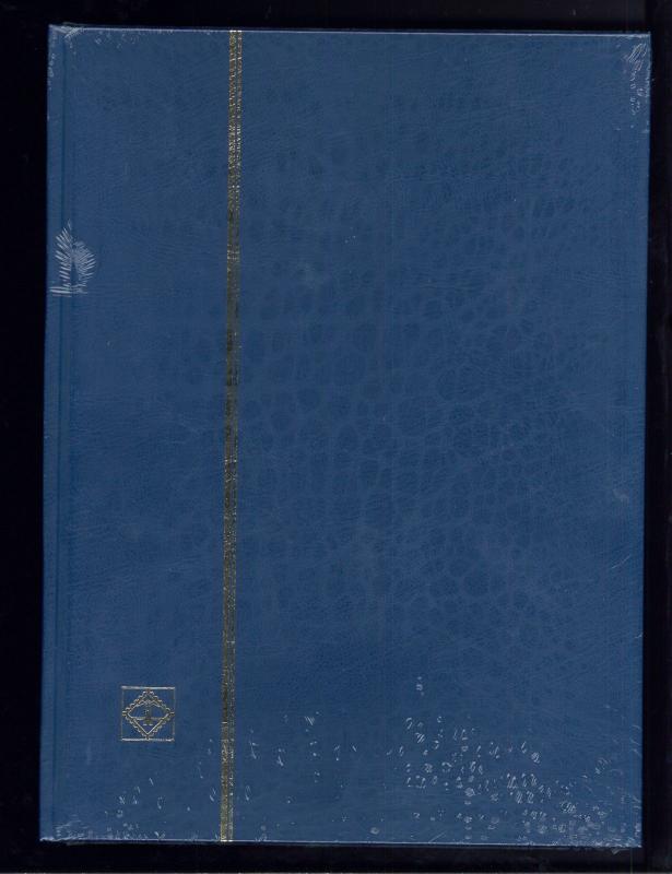 New Lighthouse Hardcover 32 Page Basic Stamp Collector Album Stockbook - Blue