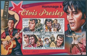 Burundi 2011 CTO Elvis Presley Stamps Music Celebrities Famous People 4v M/S