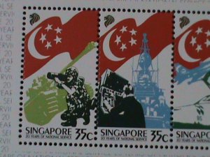 ​SINGAPORE-1987-SC#507-NATIONAL SERVICE 20TH ANNIVERSARY -MNH S/S-VF-LAST ONE
