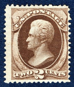 [0854] 1873 Scott#157 MNG 2¢ brown cv :$125