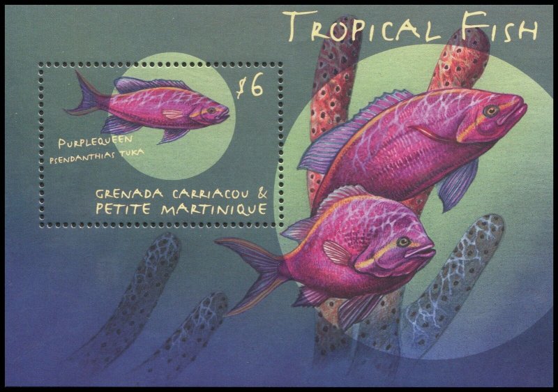 Grenada Grenadines 2000 Sc 2171 Fish Purplequeen CV $4.75