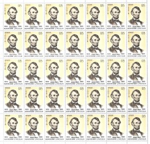 1965 India Sc400 15p Abraham Lincoln MNH full sheet of 35