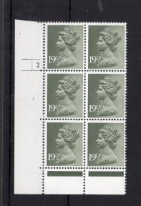 191/2p PCP1 MACHIN UNMOUNTED MINT CYLINDER 2 BLOCK APS PERF MCC £45