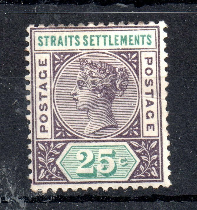 Straits Settlements QV 1892 25c SG103 mint MH WS14274