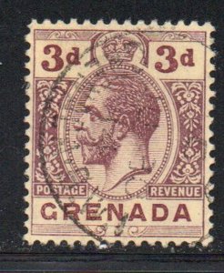 Grenada Sc 100 196 3d violet on yellow George V stamp used