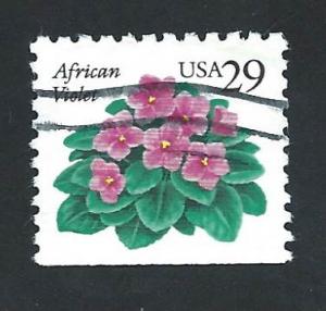 SC# 2486 - (29c) - African Violet, perf 10x11, used single