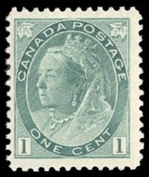 Canada #75 Cat$50, 1899 1c gray green, hinged