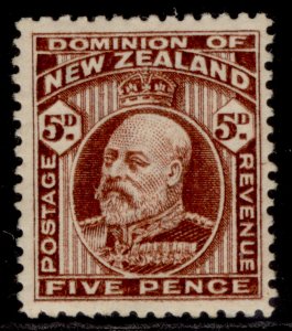 NEW ZEALAND EDVII SG397a, 5d red-brown, M MINT. Cat £26. 