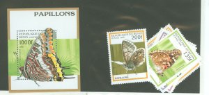 Benin #801-806/807  Single (Complete Set) (Butterflies)