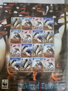 Stamps Falkland Islands Scott #817-20 sheetlet never hinged