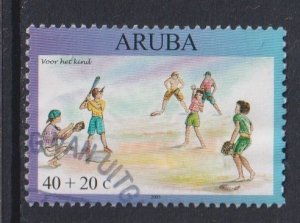 Aruba  #B70  used 2003 child welfare . children playing 40c