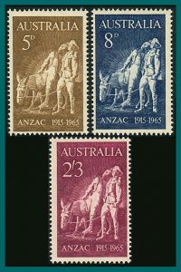 Australia 1965 Gallipoli, MNH #385-387,SG373-SG375