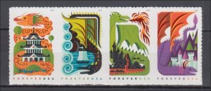 ​(J) USA Sc#5307-5310 5310a Dragons Strip of 4 Forever Stamps MNH