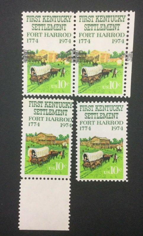 MOMEN: US STAMPS #1542 VAR. 2 COLOR SHIFTS MINT OG NH LOT #41281