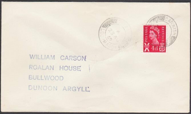 GB SCOTLAND 1969 cover CARINISH LOCHMADDY - Isle of North Uist cds..........T206